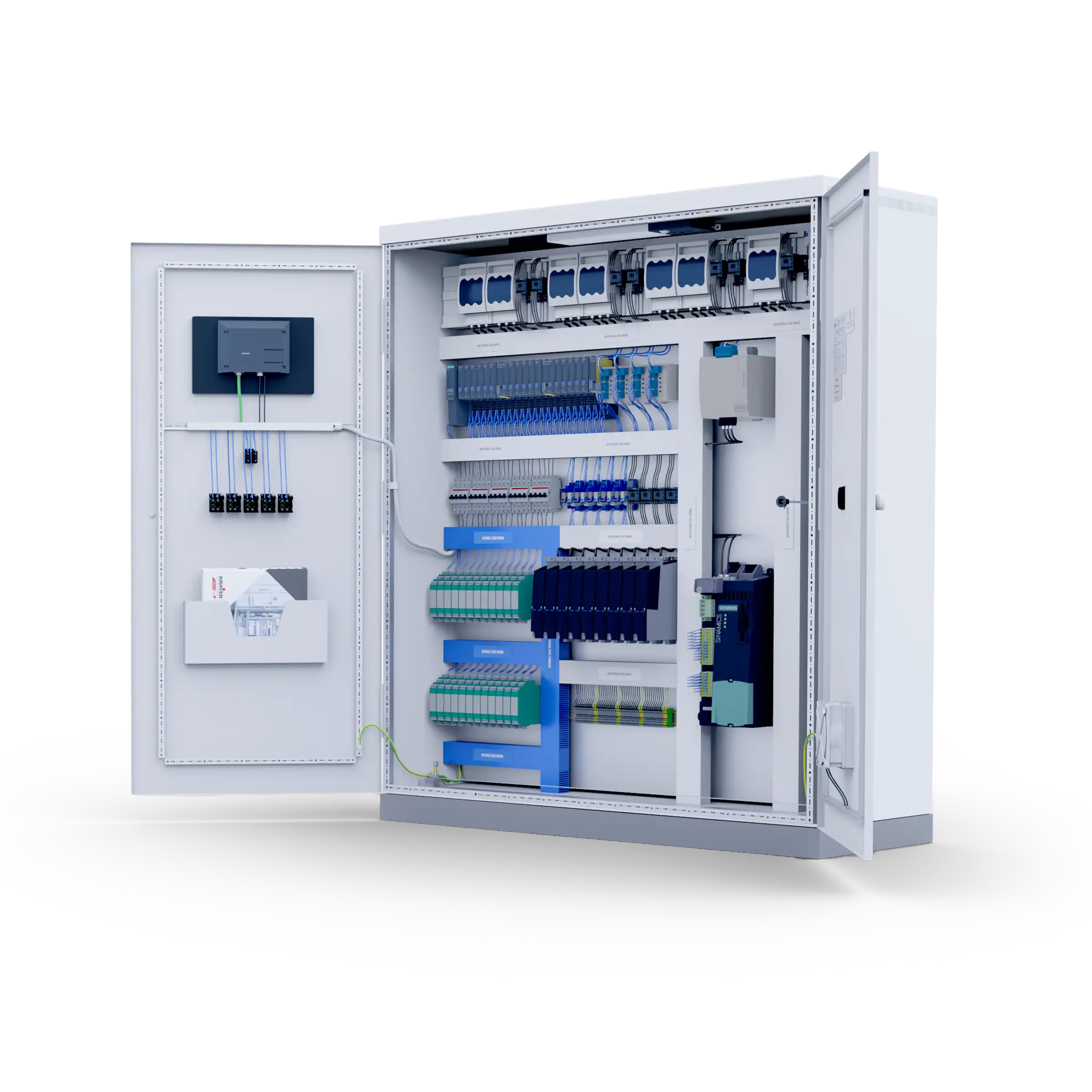 3D-Modell eines UL und CSA zertifizierten Steuerschranks