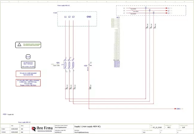 Electrical schematic by Krayer Systemtechnik for white labeling.
